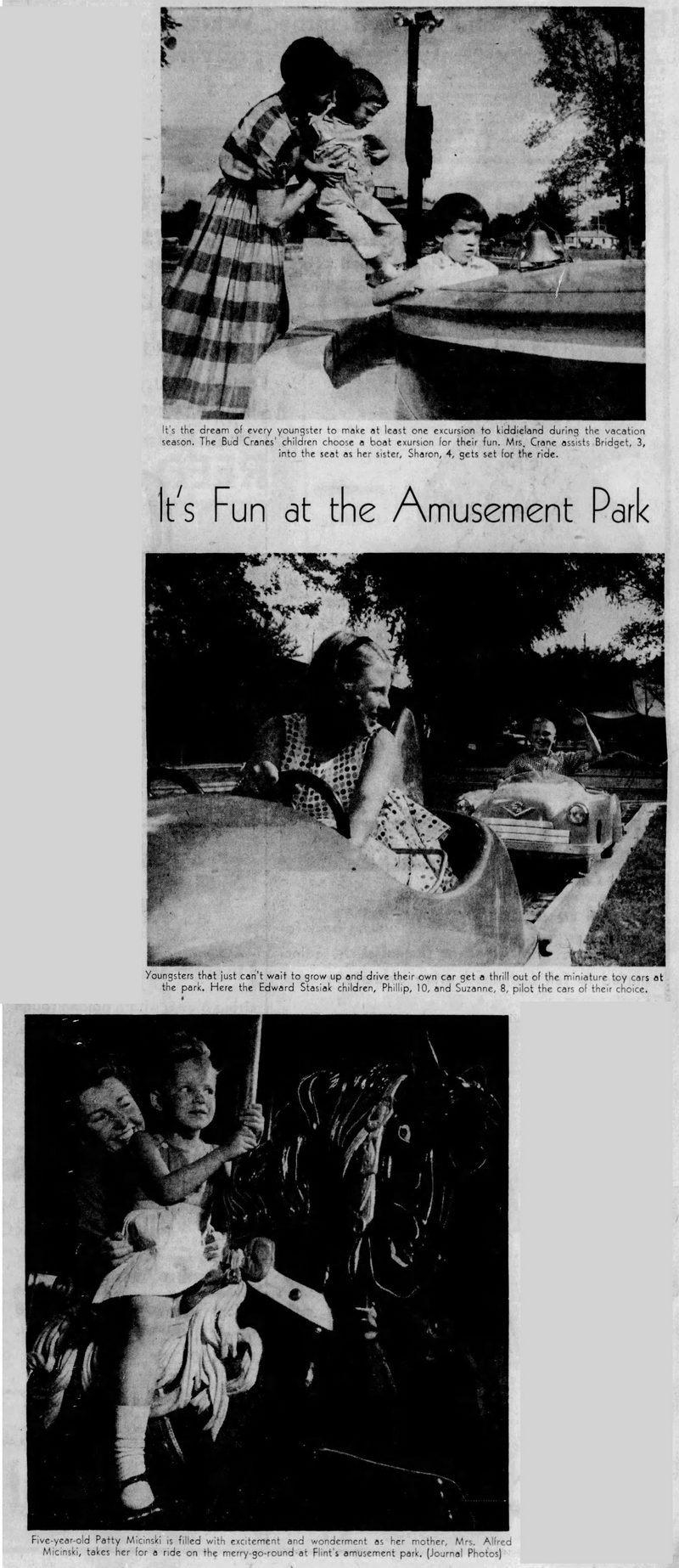 Flint Park (Flint Amusement Park) - Aug 25 1957 Article (newer photo)